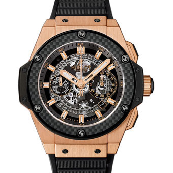 ウブロ スーパーコピー HUBLOT キングパワー 701.OQ.0180.RX ウニコ カーボン ブラック クロノグラフETA7750搭載